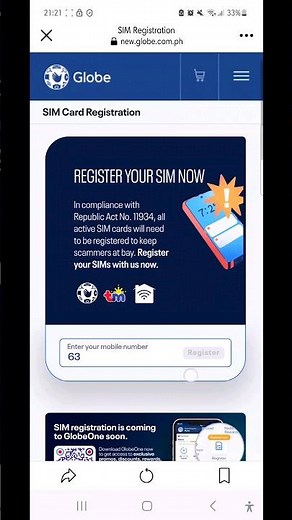 How to register your sim card | For Globe Users