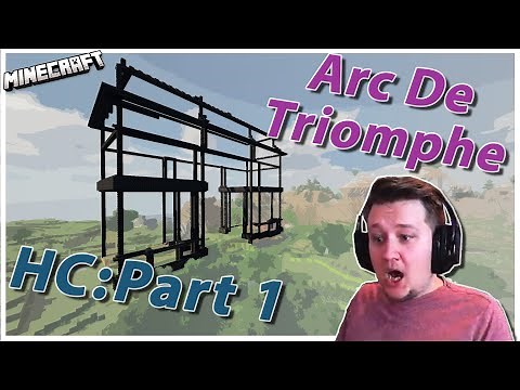Minecraft - How to Build the Arc De Triomphe in Hardcore! Part 1!