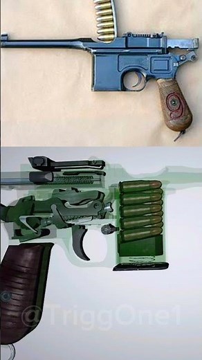 Mauser C96 🔥 The ORIGINAL ‘Broomhandle’ That Changed Handguns Forever! #militaryhistory