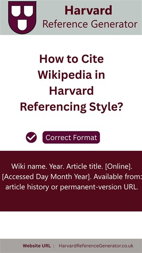 How to Cite Wikipedia in Harvard Referencing Style Complete Guide by Harvard Reference Generator