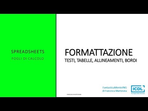 ICDL - Spreadsheets | Format your spreadsheets with style!