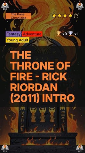 The Throne of Fire - Rick Riordan (2011) Intro (The Kane Chronicles - 2) - 4.19 ⭐️
