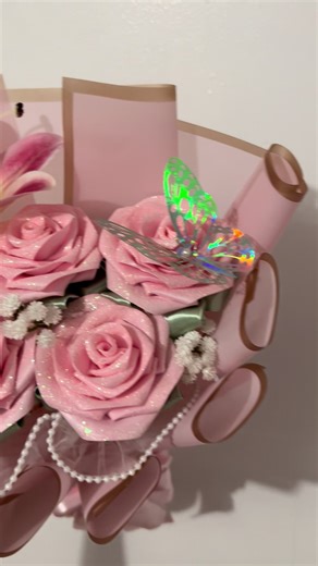 #fyp#bouquet#ribbonroses#flowers#pink | bouquet of flowers