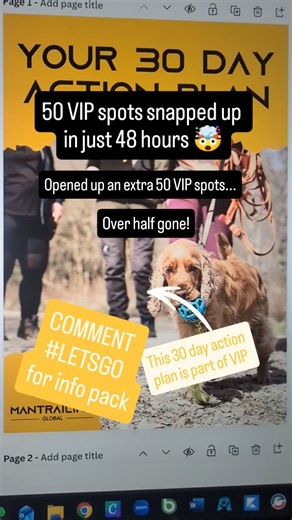 The uptake for our VIP upgrade ahead of our online instructor course doors opening has been insane (!!!) 🤯🤯🤯 ....First 50 flew out in less than 48 hours! ....Second 50 slots are down to just under half left! 👉 Comment #LetsGo and we'll send you the info pack!!! | Mantrailing Global