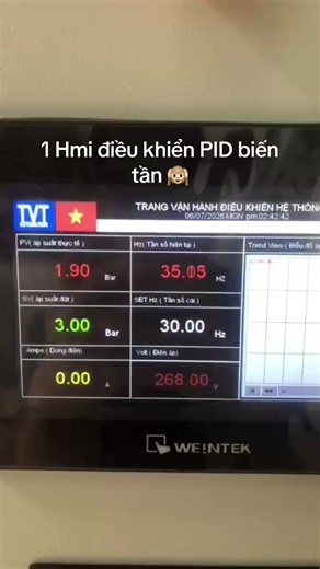 Truyền thông biến tần inovance với Hmi . Điều khiển PID điều khiển theo độ chênh áp 🙉#tựddonghoa #xuhuong #plc #bientan #hmi