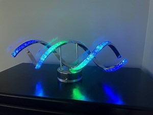Chrome Helix LED Lamp DNA style - Etsy Schweiz