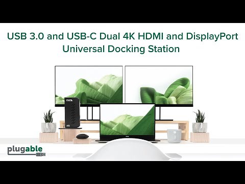 Plugable USB 3.0 and USB-C Dual 4K Display Docking Station