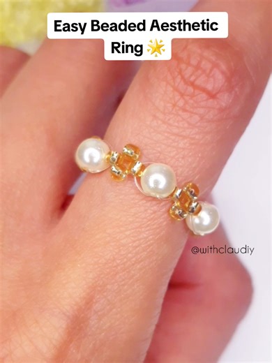 Easy Beaded Aesthetic Ring Tutorial for Beginners