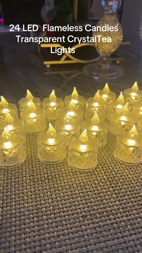 Flameless Crystal Tea Lights for Romantic Nights