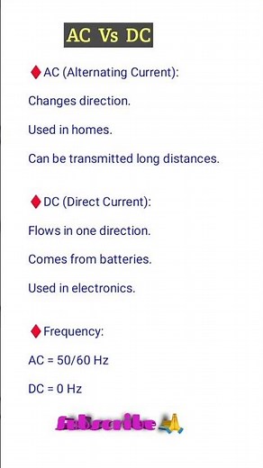 AC VS DC (Class 12 Physics Notes)