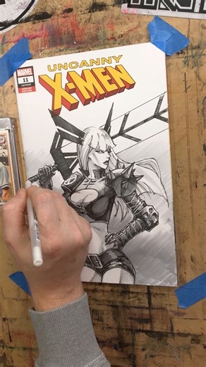 I didn’t mean for her to look like Taylor Swift. 😂 #comics #comicart #art #timelapseart #illustrator #manga #anime #toddbeats #magik #xmen | Todd Beats