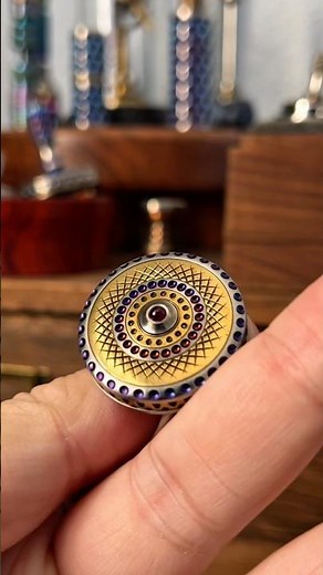 $1,400 precision spinning top - perfectly balanced manually machined made from titanium and bronze