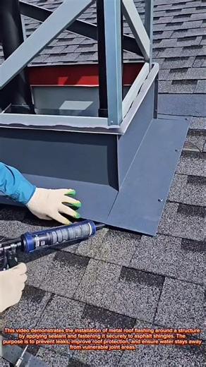 Professional Roof Flashing Installation – Leak-Proof Seal with Sealant and Screws