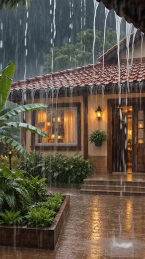 Heavy Rain on a Peaceful Country Home | Relaxing Rain Sounds HeavyRain #RainSounds #RelaxingRain #CozyRain #PeacefulRain #RainyDay