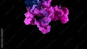 Dynamic Ink Swirls: Vivid Colors Merge and Flow in a Fluid Underwater Canvas of Abstract Artistry