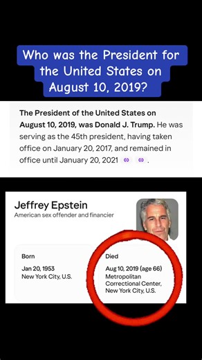 President of the United States on August 10, 2019