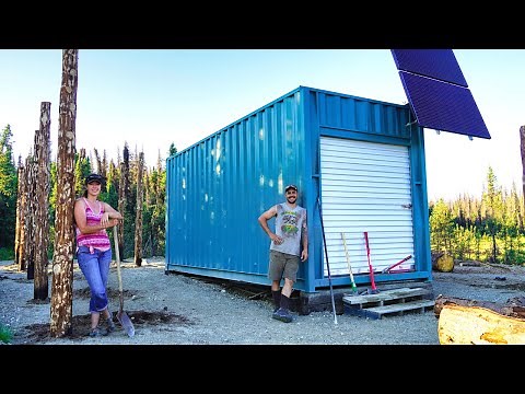 Shipping Container Lean-To Build | Hauling Logs from the Forest