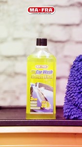 4.7K views · 44 reactions |  Cerchi un prodotto in grado di pulire a fondo e protegere la carrozzeria auto in poche e semplice passate? Prova Car Wash Shampoo & Cera di #Mafra! ✅ Shampoo lucidante protettivo ✅ Effetto anti-alone perfetto per auto di colore scuro e nero ✅ Effetto Hydro Speed permette alle gocce d'acqua di scorrere facilmente, agevolando la fase di asciugatura Scopri Car Wash Shampoo & Cera! | MA-FRA S.p.A. | Facebook