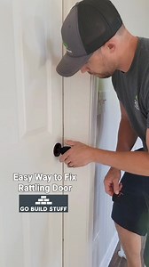 How to fix rattling door. if the strike plate has a little slot you can just use a flathead screw driver with out removing it. if it doesn't have a slot here ya go #rattling #door #gobuildstuff | Go Build Stuff
