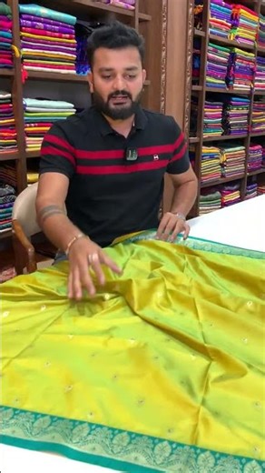 Lime Yellow Royal Gadwal Silk Saree || 1695/- || COD Available