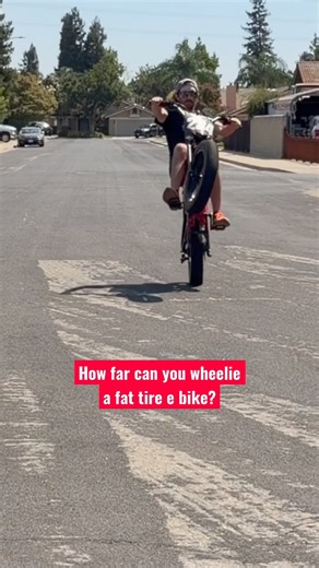 Wheelie on an E-Bike #wheelie #bikelife #ebike #shorts