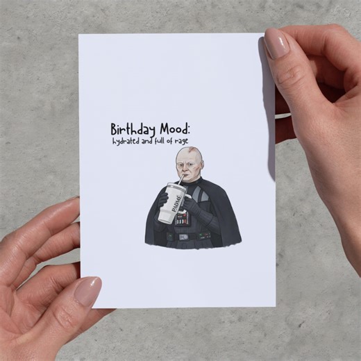 Darth Vader Birthday Card – Funny Star Wars Fan Art (digital Download) - Etsy