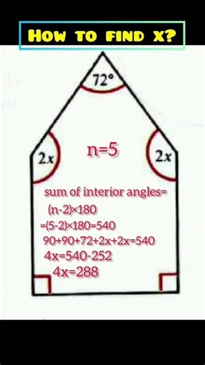 How To Find x | Polygon Interior Angles Formula #maths #mathematicclass10 #exam