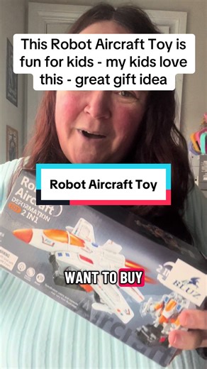 This robot aircraft interactive toy is fun and great for kids. The toy moves and flashes.#kidstoys #robot #christmasgiftideas #blackfriday #tiktokmademebuyit