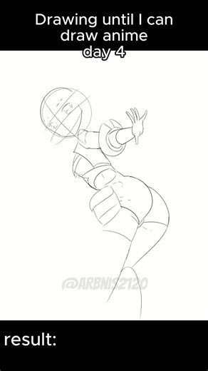 Drawing until I can draw anime Day 4, Amber (Genshin Impact)