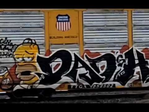 CSX Trains with a Simpson's Car in Marion, Ohio