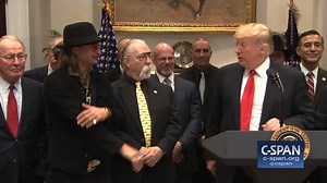41K views · 929 reactions | President Trump signs the Hatch-Goodlatte Music Modernization Act. Kid Rock, Jeff “Skunk” Baxter (The Doobie Brothers) and others in attendance. Full video here: https://cs.pn/2C85Iuy | C-SPAN | Facebook