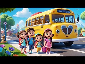 Wheels Go Round on the Big Blue Bus + More | Fun Transportation Rhyme for Kids