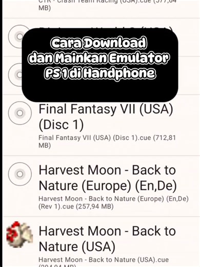 tutorial download emulator ps1 di handphone #ps1 #emulator
