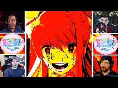 Let's Players Reaction To The Monika Jumpscare | Doki Doki Literature Club