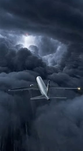 61K views · 889 reactions | Drone Shot of Passenger Plane Battling a Massive Atlantic Thunderstorm | Aviation Zone | Facebook