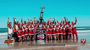 6.4K views · 248 reactions | CHAMPS!! The Oklahoma State University Cheer Squad landed its second National Championship in a row. | KWTV - NEWS 9 | Facebook