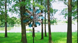 Wind Spinners Outdoor Metal Large(81" Height),Kinetic Sculpture Windmills for Yard and Garden Lawn Decor (YZ-F022-2)