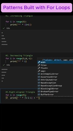 “Build Python Patterns in 30 Seconds! ✨”