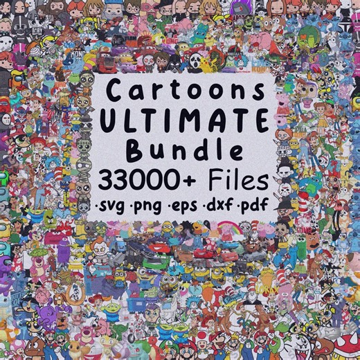 33000  Cartoon SVG Mega Bundle: Characters for Cricut (digital Download) - Etsy Australia