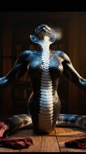 The terrifying moment… a woman transforms into a snake!