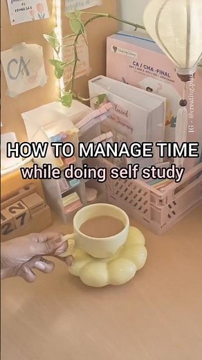 How to manage your time while doing self study #timemanagement #studytime #cafinal #studytips