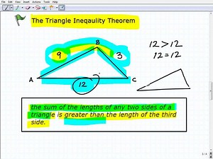 TabletClass Math Triangle Inequalities Lesson