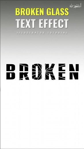 How to Create Broken Glass Effect Text Illustrator 2025