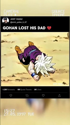 GOKU’S SADDEST SACRIFICE 💔 | Gohan’s Heartbreaking Cry 😢 | #DragonBallZ #GokuDeath