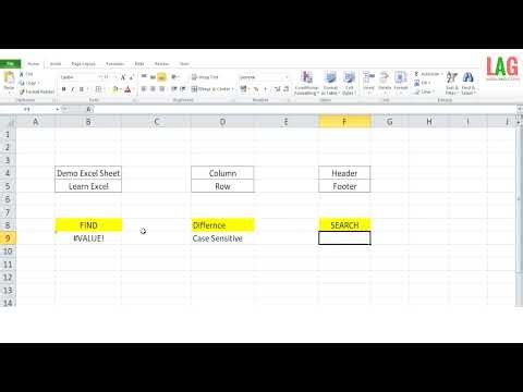 Find And Search Function | Difference Between Find And Search | Excel Tutorial