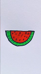 Easy drawing step by step made for people who love to draw // watermelon 🍉 drawing.