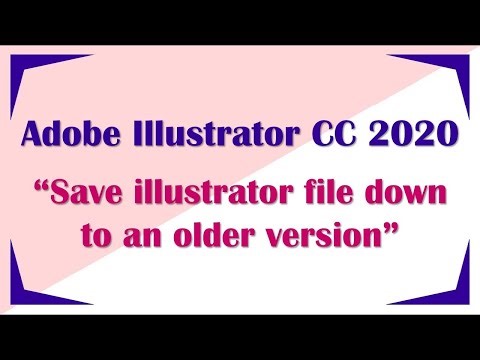 Adobe Illustrator CC Tutorial for beginners | Save illustrator file down to an older version