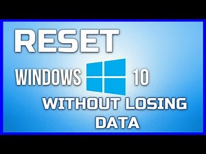 How to Reset Windows 10 Without Losing Data | Reinstall windows 10