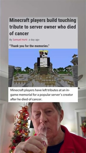 Minecraft Players Build Touching Tribute To Server Owner Who Died of Cancer.