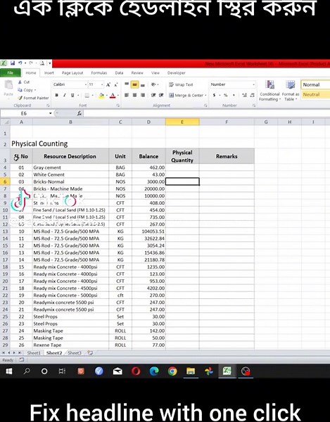 Fix headline with one click #trips #short #foryou #foryoupage #shortcut #excel #microsoft